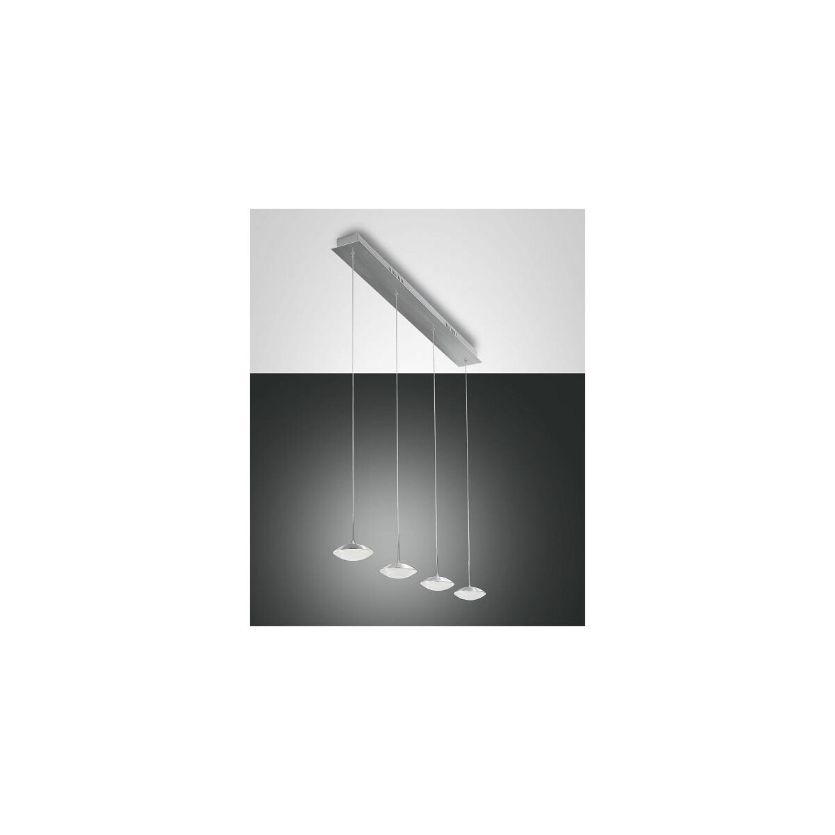 8019282067290 - Fabas Luce Lighting - Fabas Luce Hale led Straight Bar Pendelleuchte aus gebürstetem Aluminiumglas