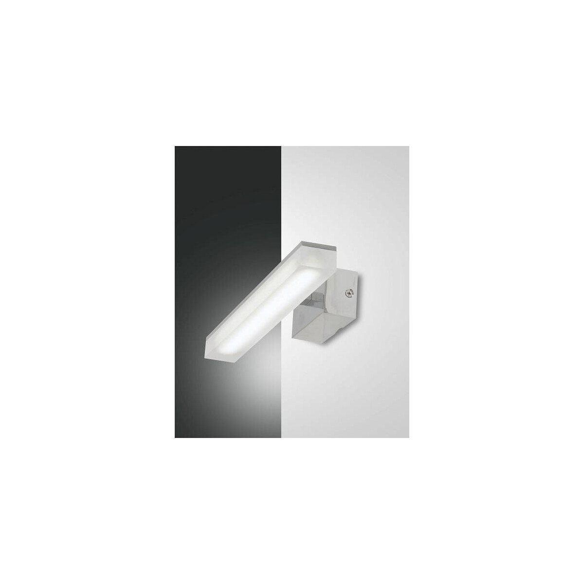 8019282085614 - 3362-21-138 Saura led Wandleuchte IP44 450lm Wandlampe Verchromt - Chrom Satin - Fabas Luce