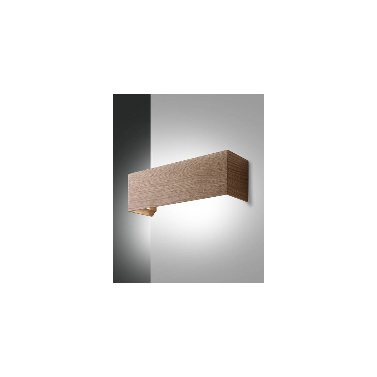 8019282094586 - Fabas Luce Lighting - Fabas Luce Badia led Up & Down Wandleuchte Eiche Glas