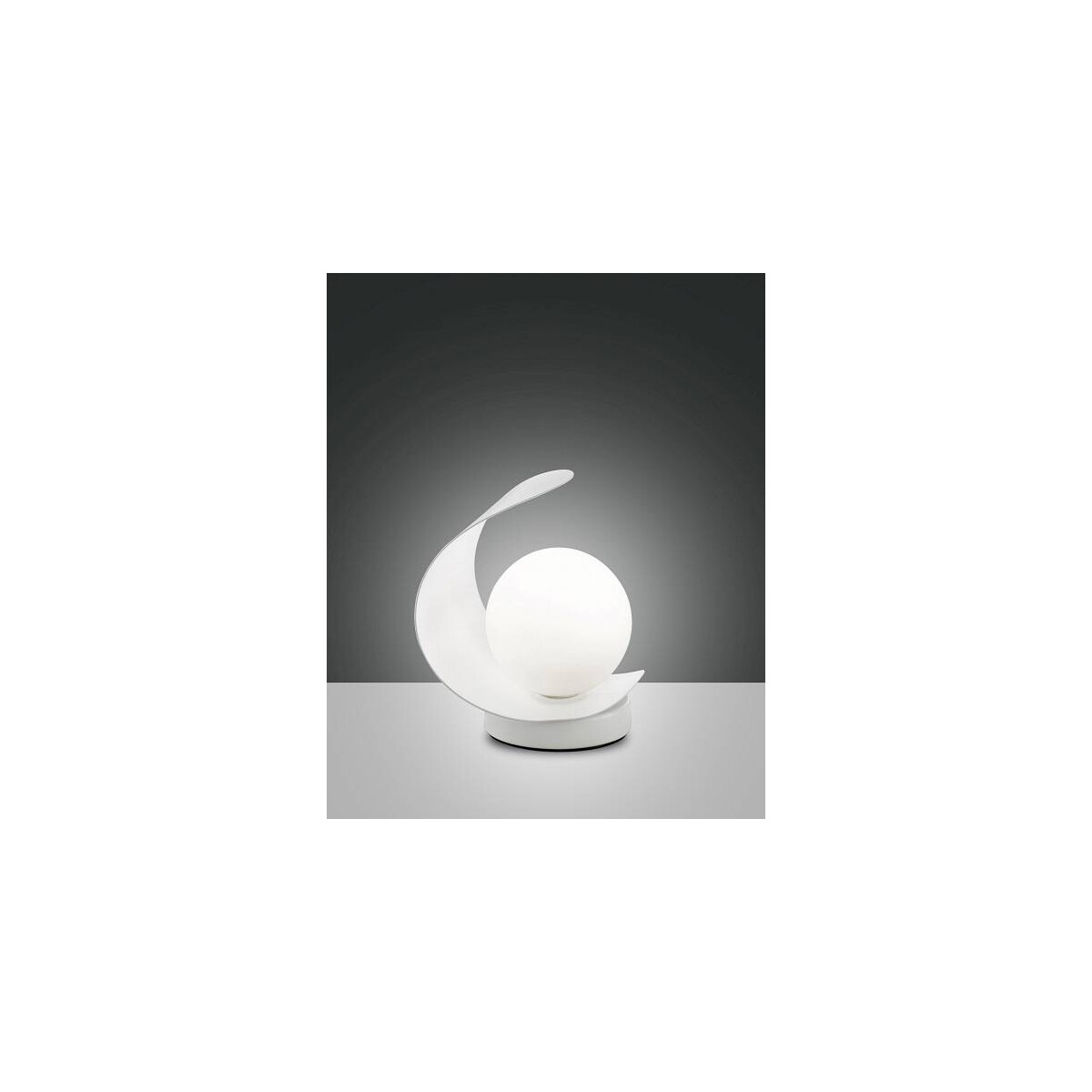 8019282095576 - Adria Tischleuchte LED 1x6W Metall und geblasenes Glas Weiss