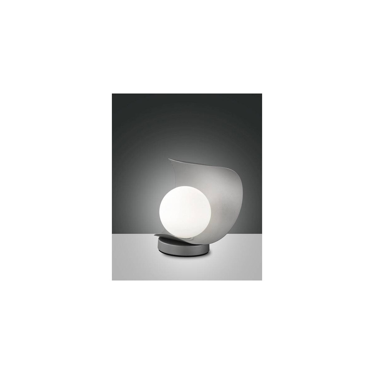 8019282095583 - Adria Tischleuchte LED 1x6W Metall und geblasenes Glas Silber