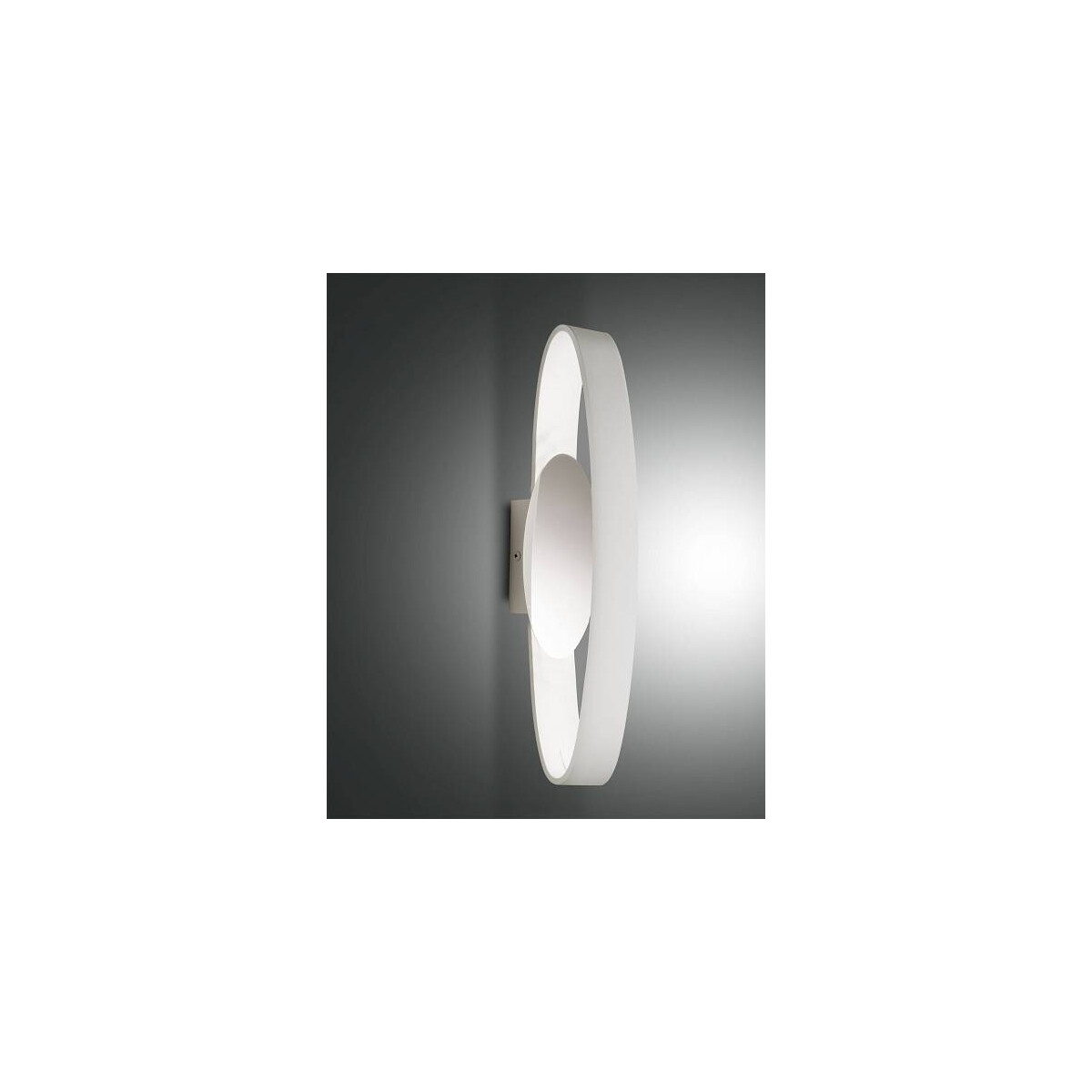 8019282095859 - Fabas Luce Lighting - Fabas Luce Gaby Integrierte LED-Wandleuchte aus weißem Glas IP44