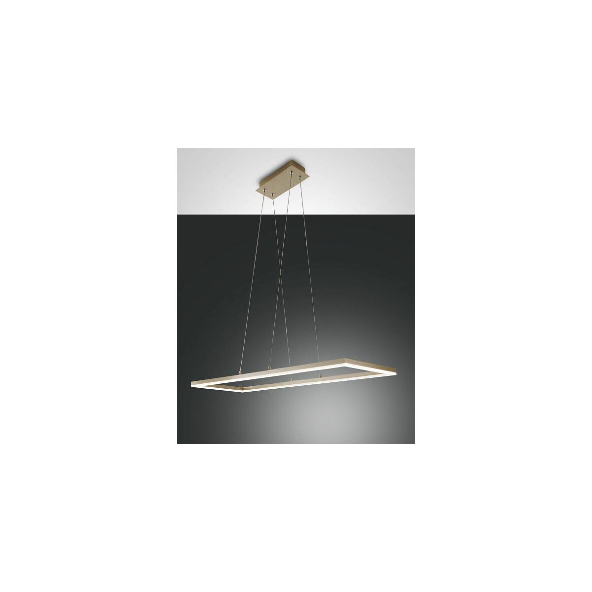 8019282098171 - Fabas Luce Lighting - Fabas Luce Bard led Einbau-Pendelleuchte Deckenleuchte Gold matt Glas