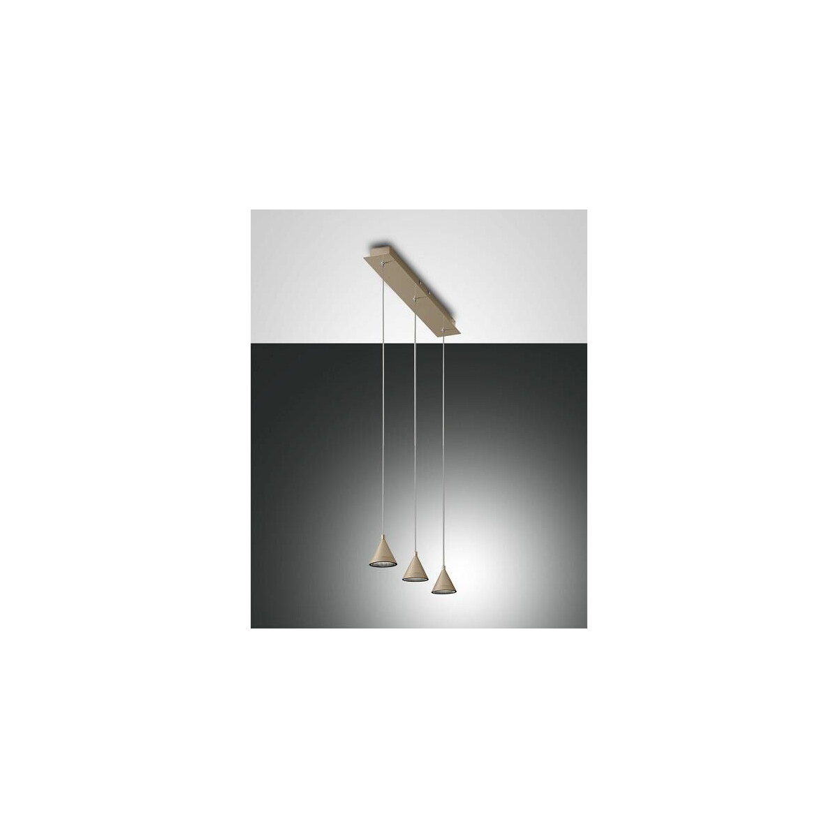 8019282099475 - Fabas Luce Lighting - Fabas Luce Delta led Straight Bar Pendel-Deckenleuchte Gold Mattglas