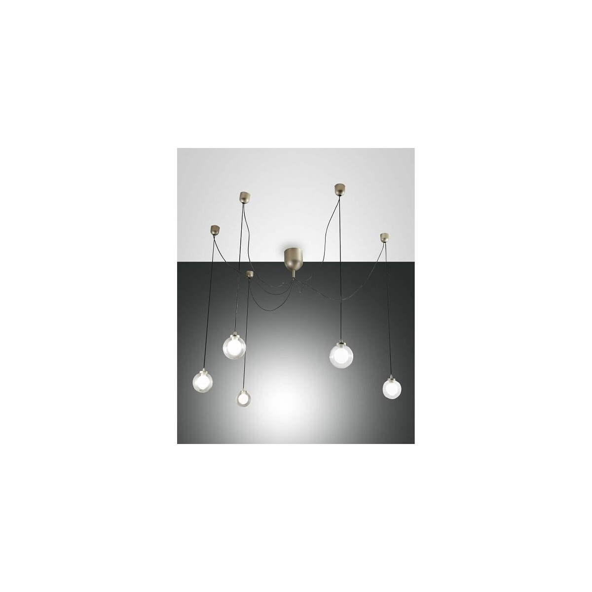 8019282111368 - Fabas Luce Lighting - Fabas Luce Blog led Cluster Pendel-Deckenleuchte Gold Mattglas