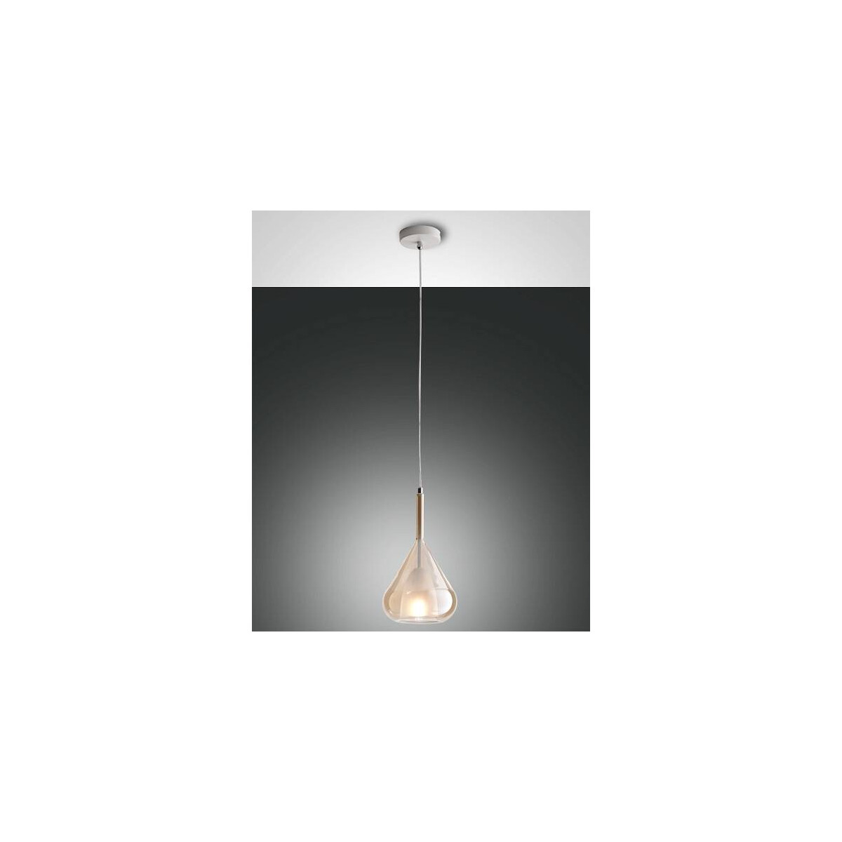 8019282507024 - Fabas Luce Lighting - Fabas Luce Lila Dome Pendel-Deckenleuchten Bernsteinglas E27