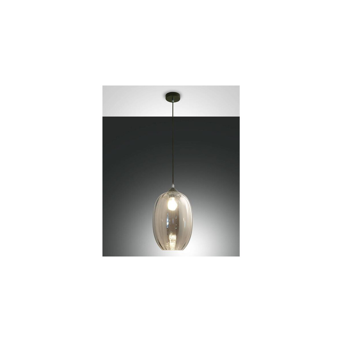 8019282510376 - Fabas Luce Lighting - Fabas Luce Infinity Dome Pendel-Deckenleuchten transparentes graues Glas E27