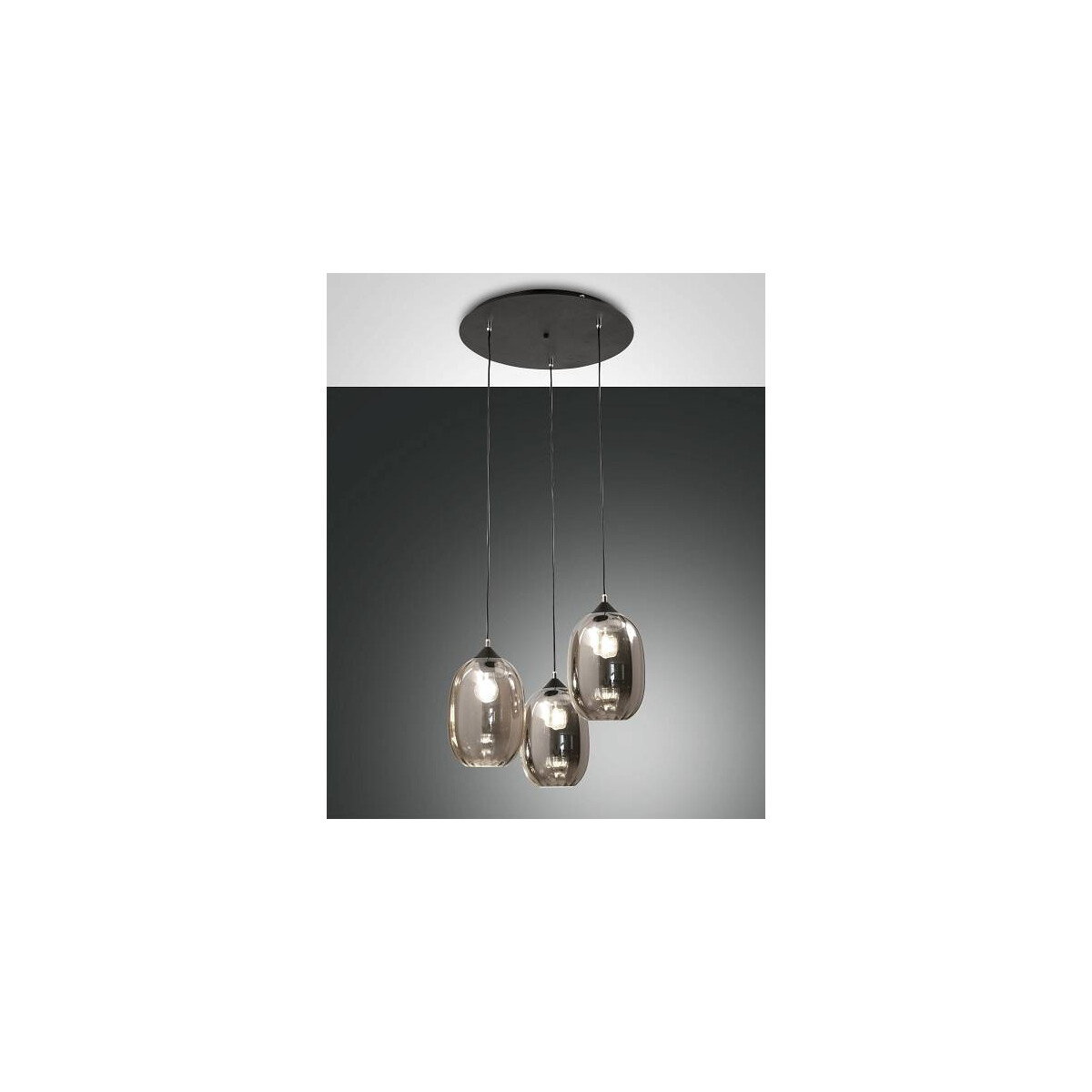 8019282510383 - Fabas Luce Lighting - Fabas Luce Infinity Cluster-Pendel-Deckenleuchte transparentes graues Glas E27