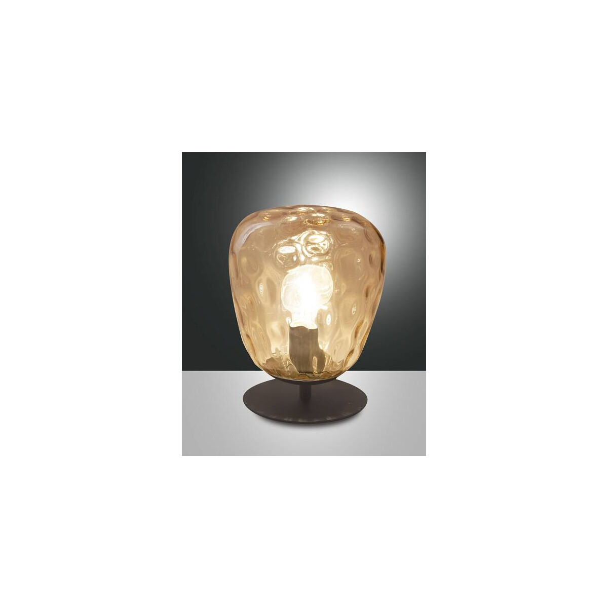 8019282510420 - Gisella Tischleuchte E27 1X40W Metall und geblasenes Glas Amber