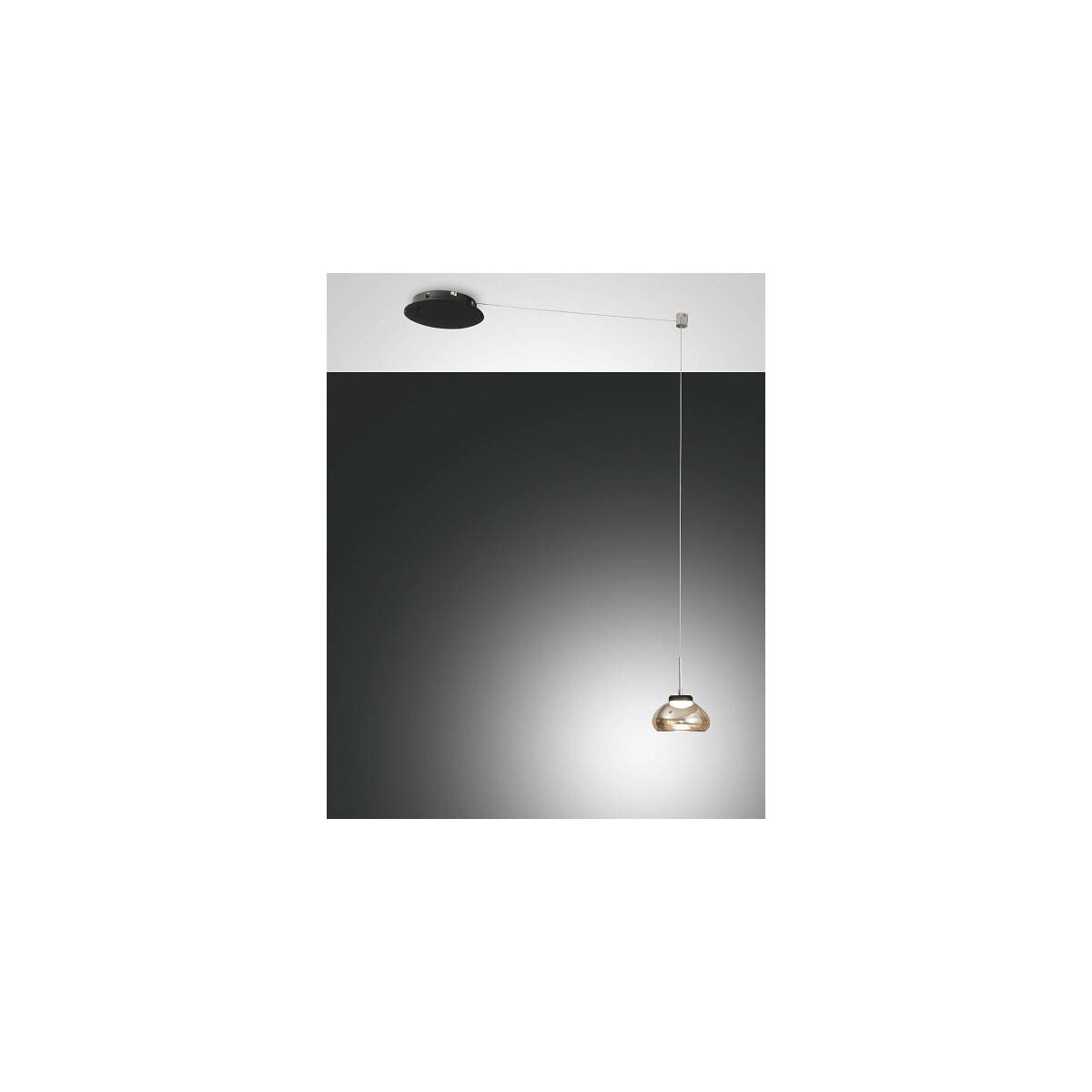 8019282510475 - Fabas Luce Lighting - Fabas Luce Arabella led Dome Pendelleuchten Bernsteinglas