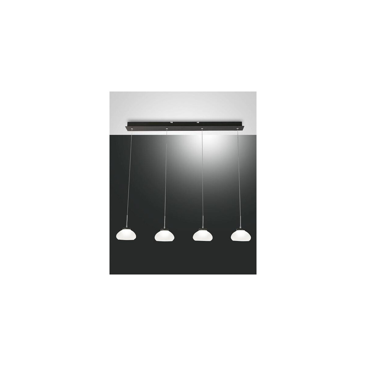 8019282510567 - Fabas Luce Lighting - Fabas Luce Arabella led Straight Bar Pendel-Deckenleuchte aus weißem Glas