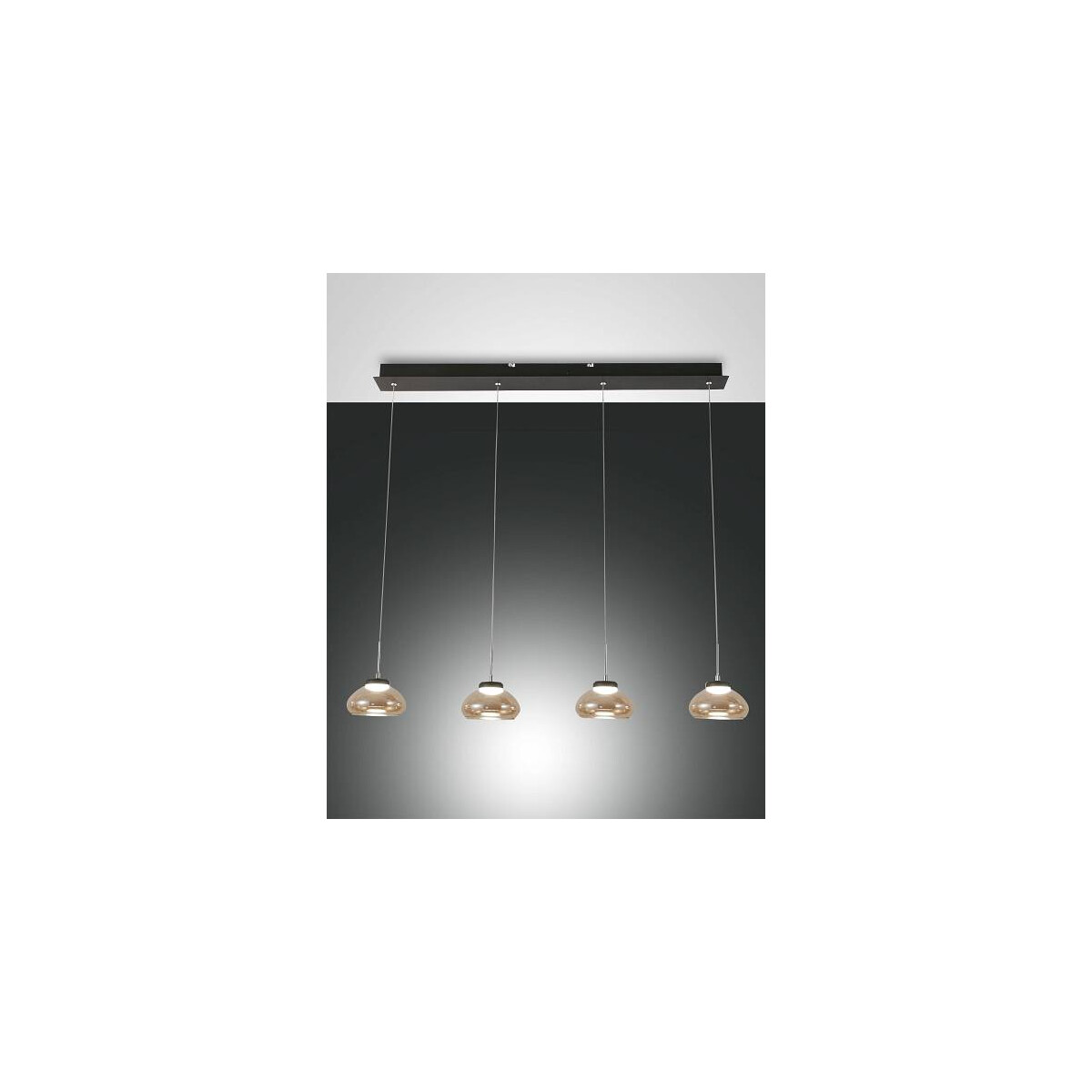 8019282510574 - Fabas Luce Lighting - Fabas Luce Arabella led Straight Bar Pendelleuchte Bernsteinglas