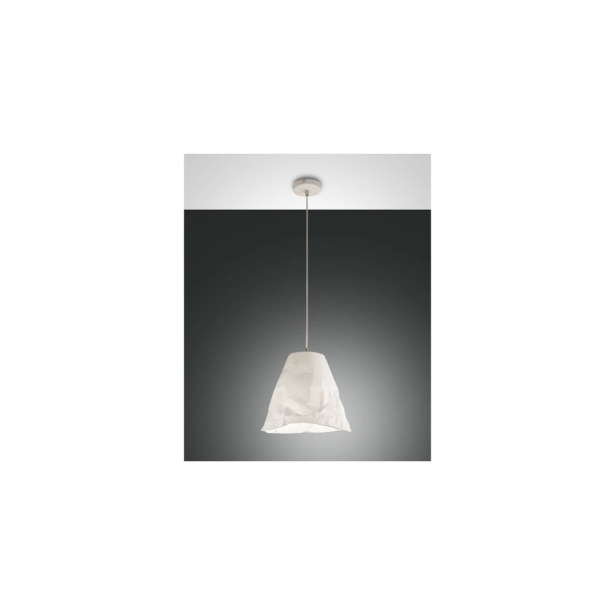 8019282511014 - Fabas Luce Lighting - Fabas Luce Crumple Dome Pendel-Deckenleuchten Weißglas E27