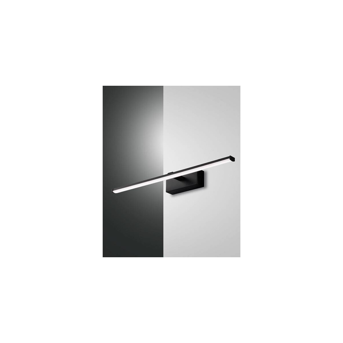 8019282512790 - Fabas Luce Lighting - Fabas Luce Nala led Badezimmer-Überspiegelleuchte Schwarzglas IP44