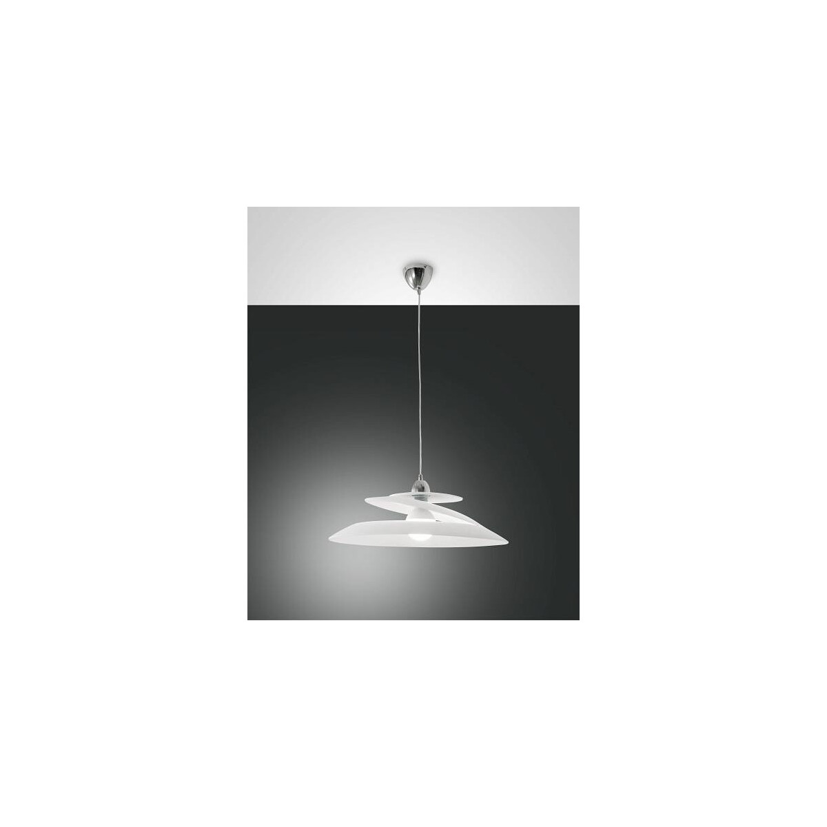 8019282513971 - Aragon Pendelleuchte inkl Smartluce E27 1X60W Metall und Glas Weiss