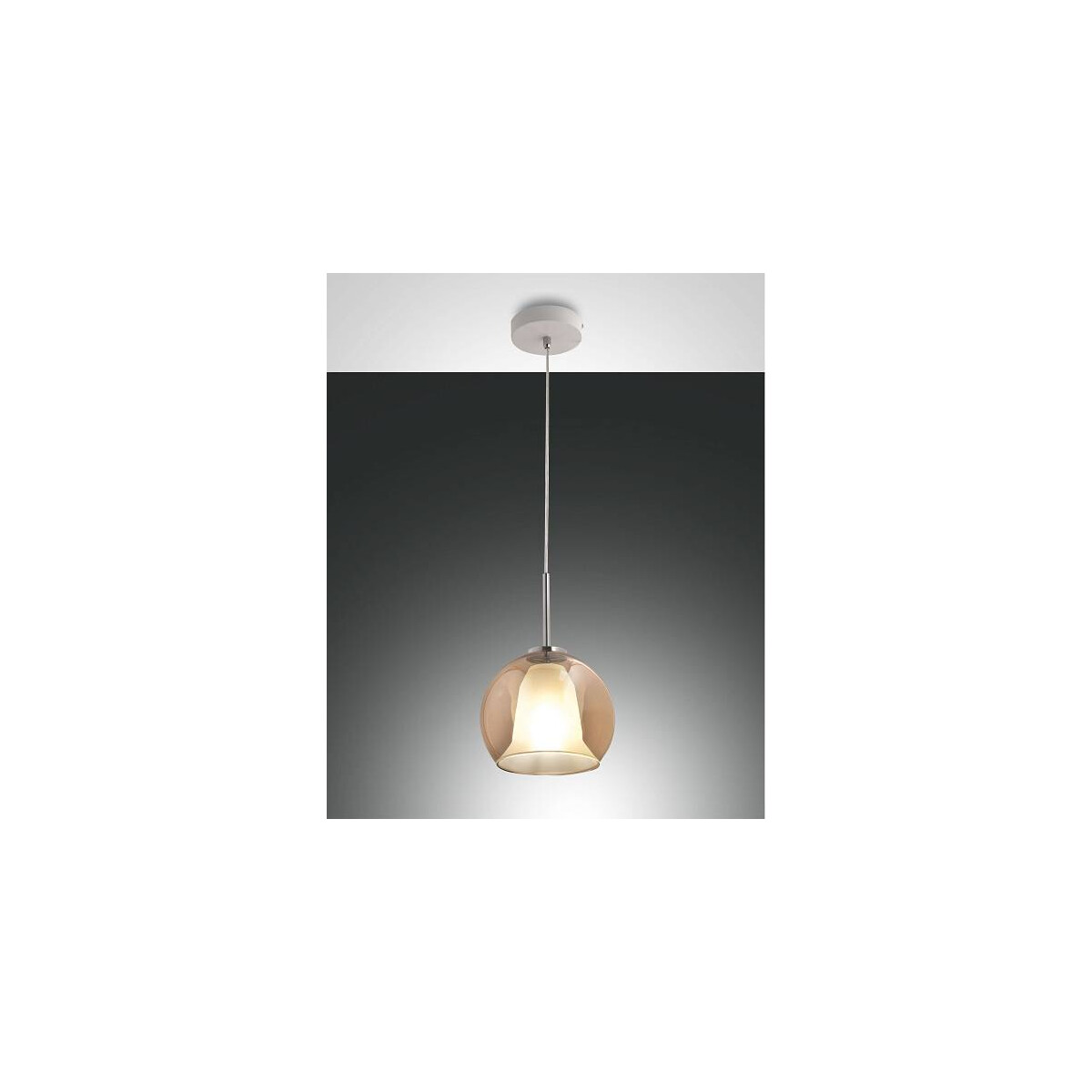 8019282517511 - Fabas Luce Lighting - Fabas Luce Bretagna Dome Pendel-Deckenleuchten Bernsteinglas E27