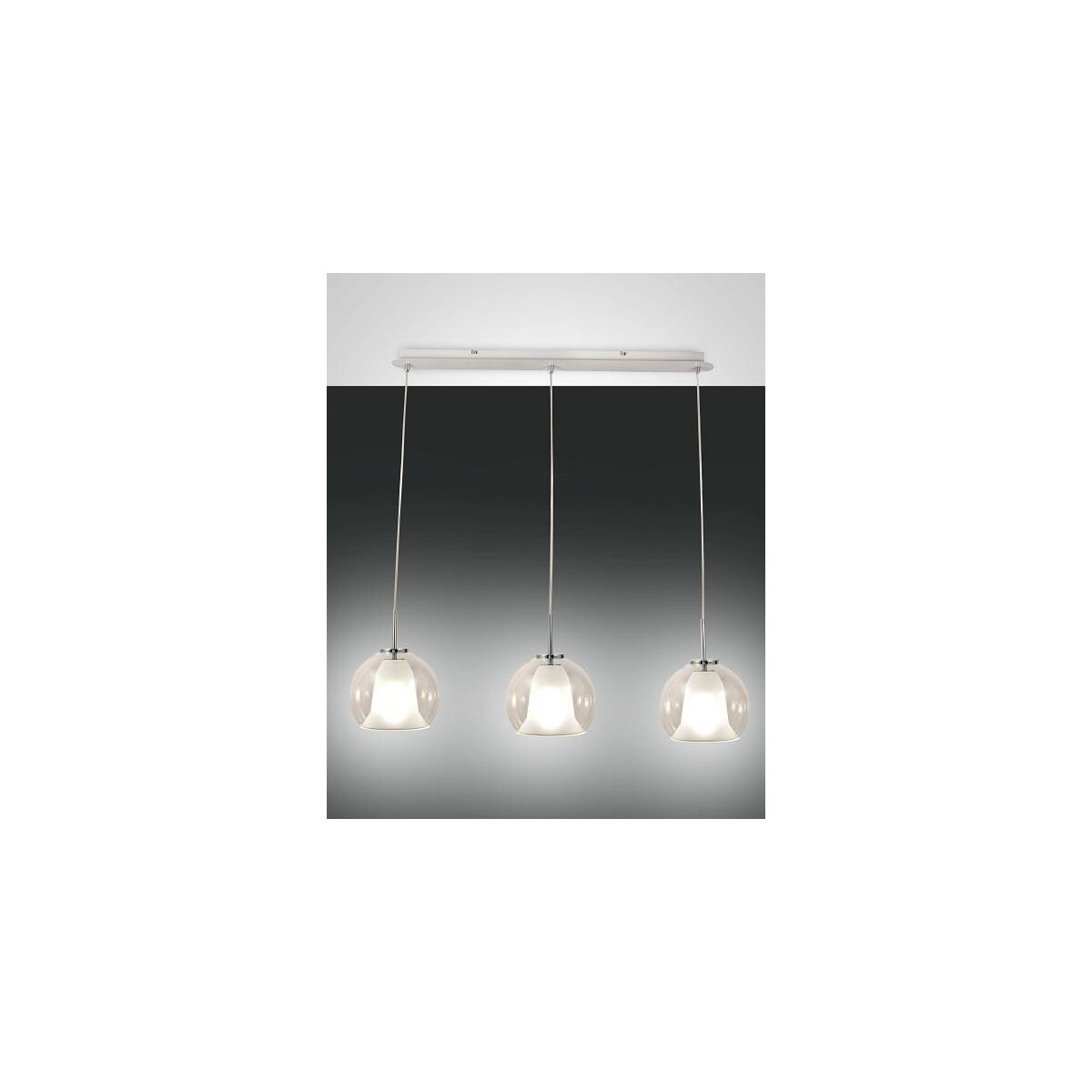 8019282517559 - Fabas Luce Lighting - Fabas Luce Bretagna Gerade Stab-Pendel-Deckenleuchte transparentes Glas E27