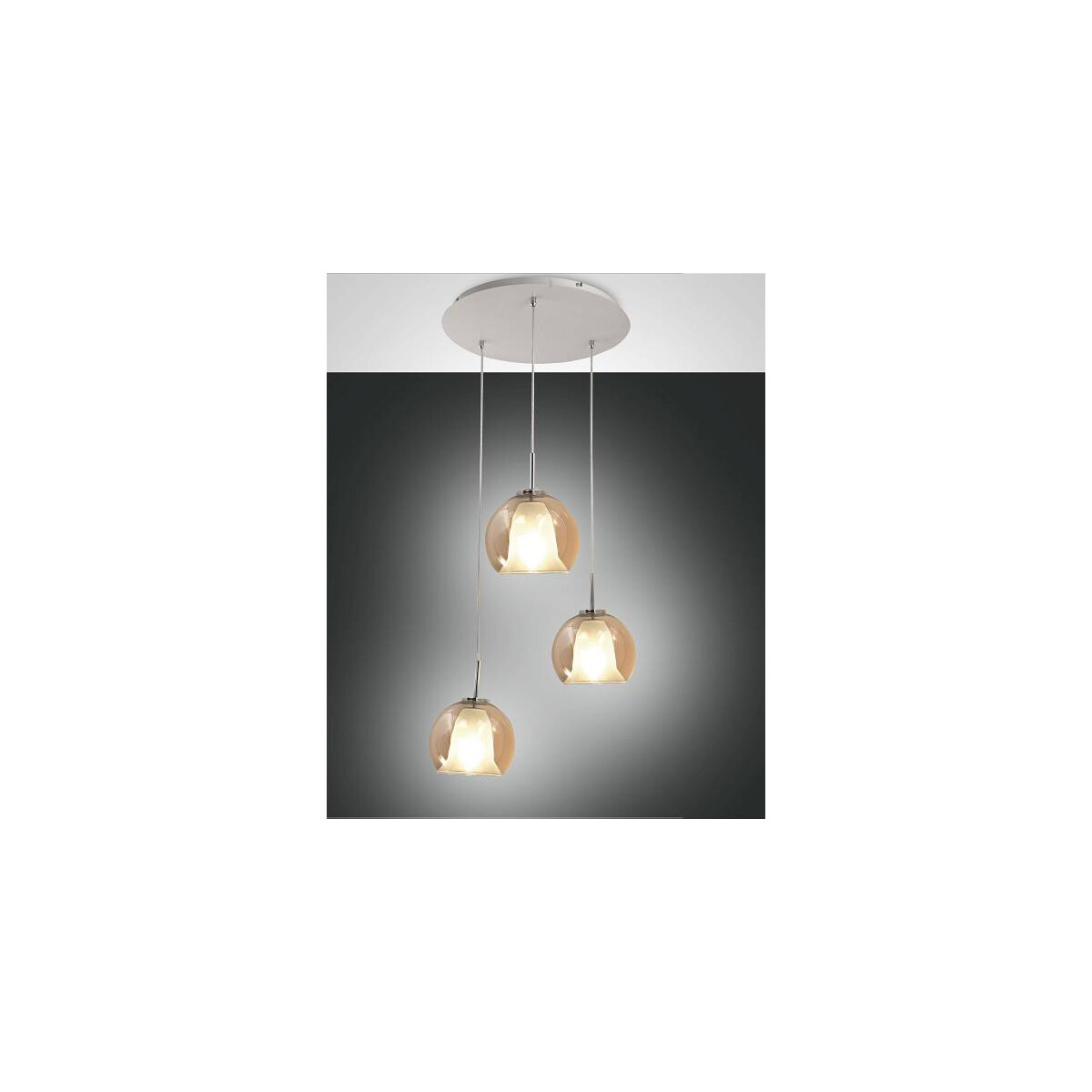 8019282517566 - Fabas Luce Lighting - Fabas Luce Bretagna Cluster Pendel-Deckenleuchte Bernsteinglas E27