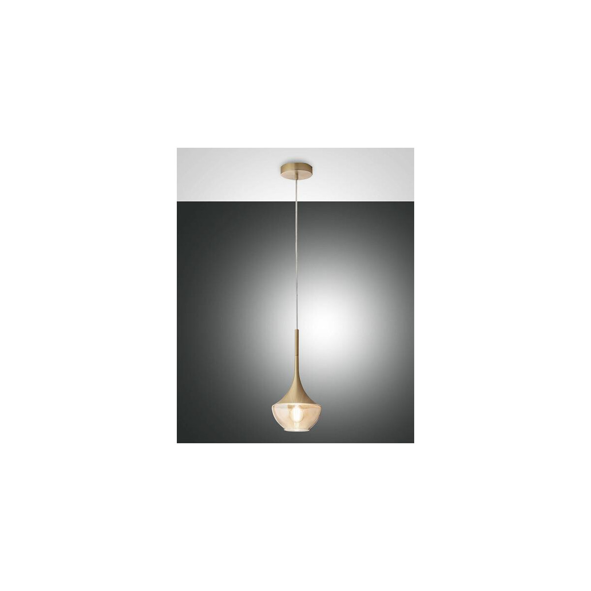 8019282517627 - Fabas Luce Lighting - Fabas Luce Apollo Dome Pendel-Deckenleuchten Messing satiniert Glas E27