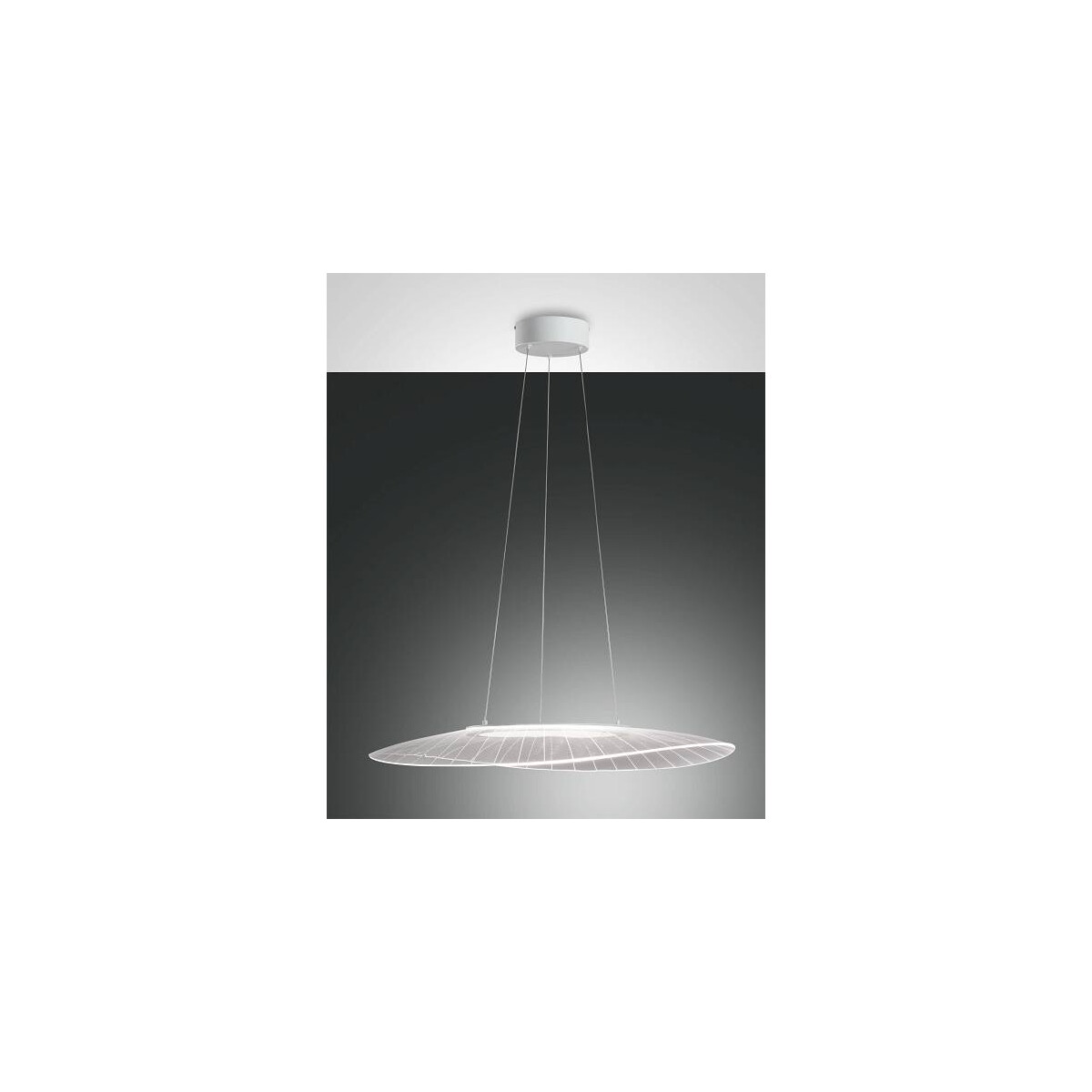 8019282518044 - Fabas Luce Lighting - Fabas Luce Vela LED-Kuppel-Pendel-Deckenleuchten aus weißem Glas