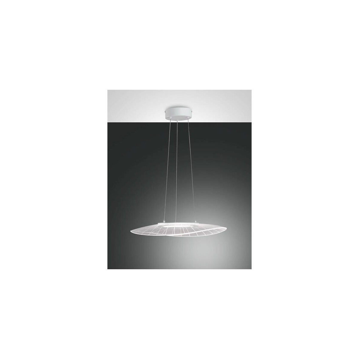 8019282518051 - Fabas Luce Lighting - Fabas Luce Vela LED-Kuppel-Pendel-Deckenleuchten aus weißem Glas