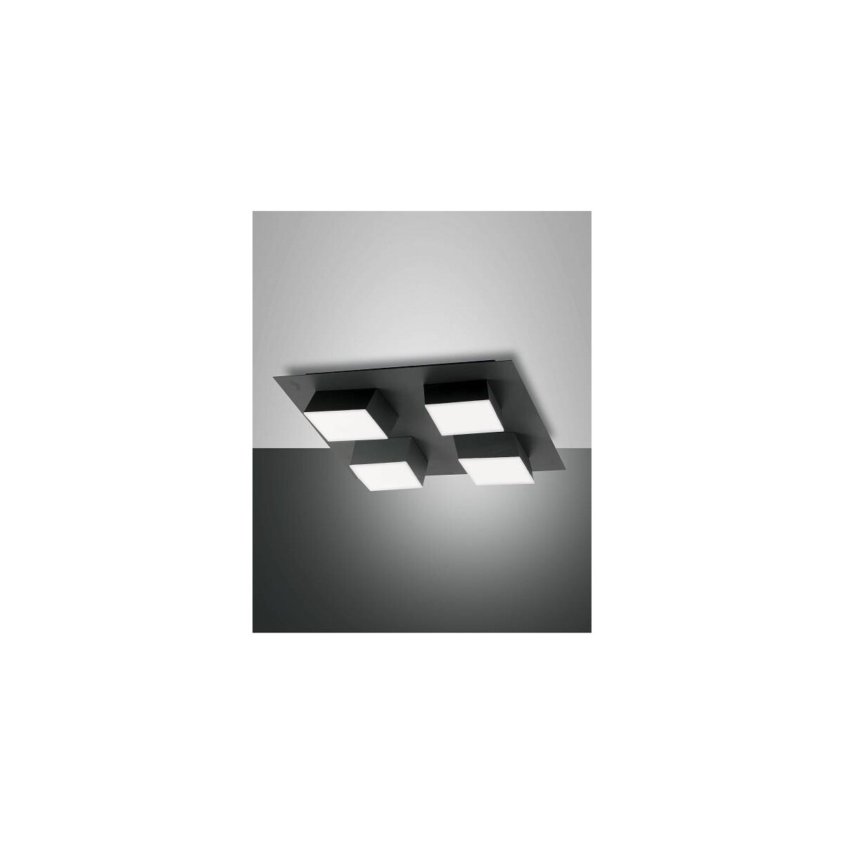 8019282518556 - Fabas Luce Lucas Integriertes led Semi-Flush Light Anthrazitglas