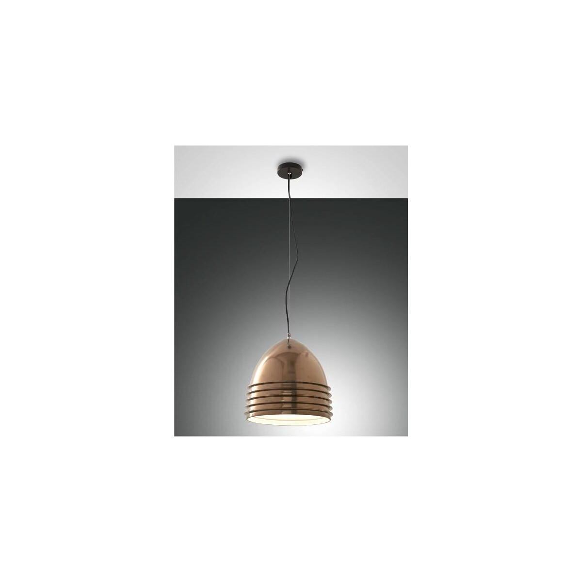 8019282518761 - Fabas Luce Lighting - Fabas Luce Gavia Dome Pendel-Deckenleuchten Bronze Glas E27