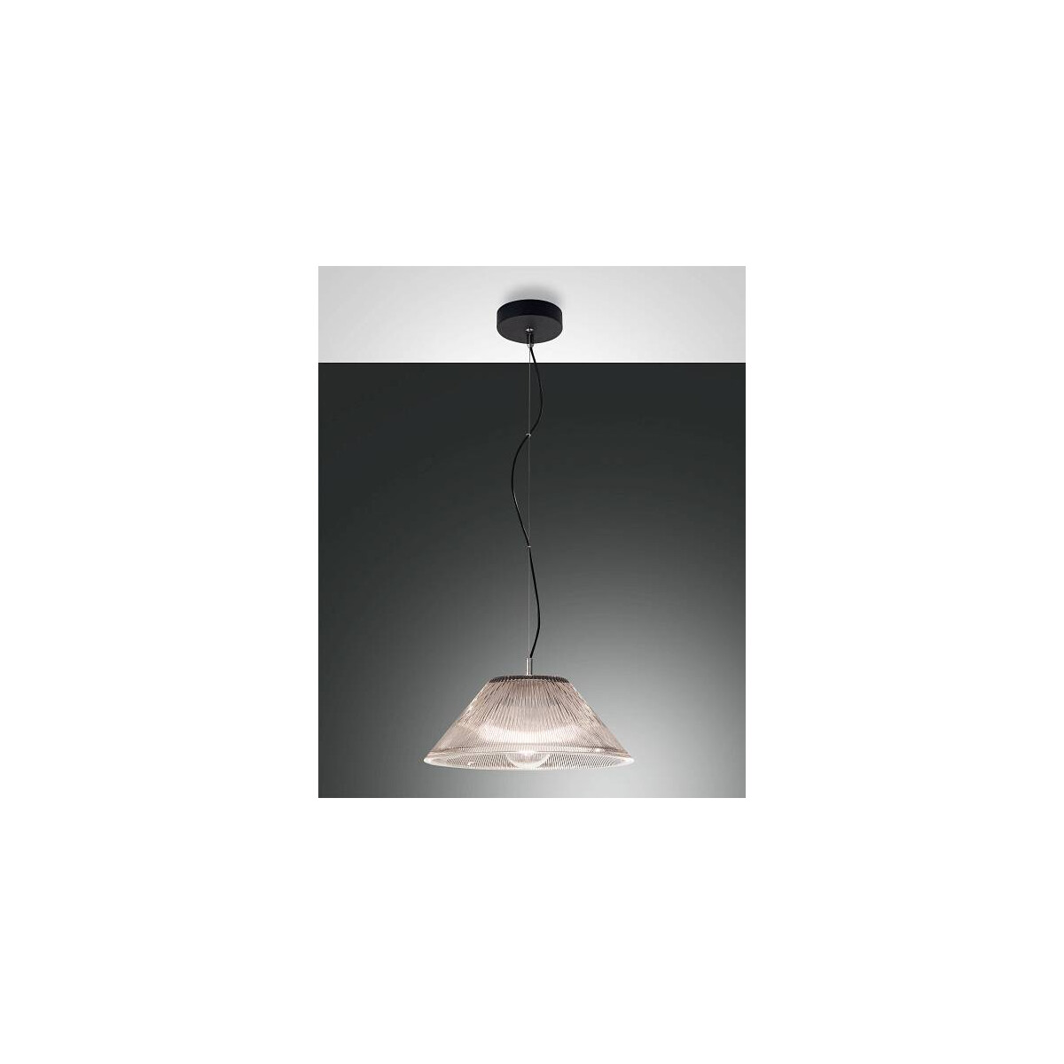 8019282519201 - Fabas Luce Lighting - Fabas Luce Salento Dome Pendel-Deckenleuchten transparentes graues Glas E27