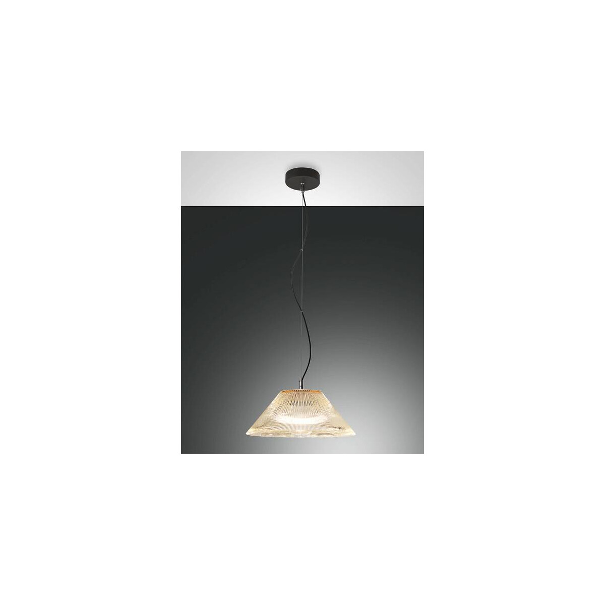 8019282519218 - Fabas Luce Lighting - Fabas Luce Salento Dome Pendel-Deckenleuchten Bernsteinglas E27