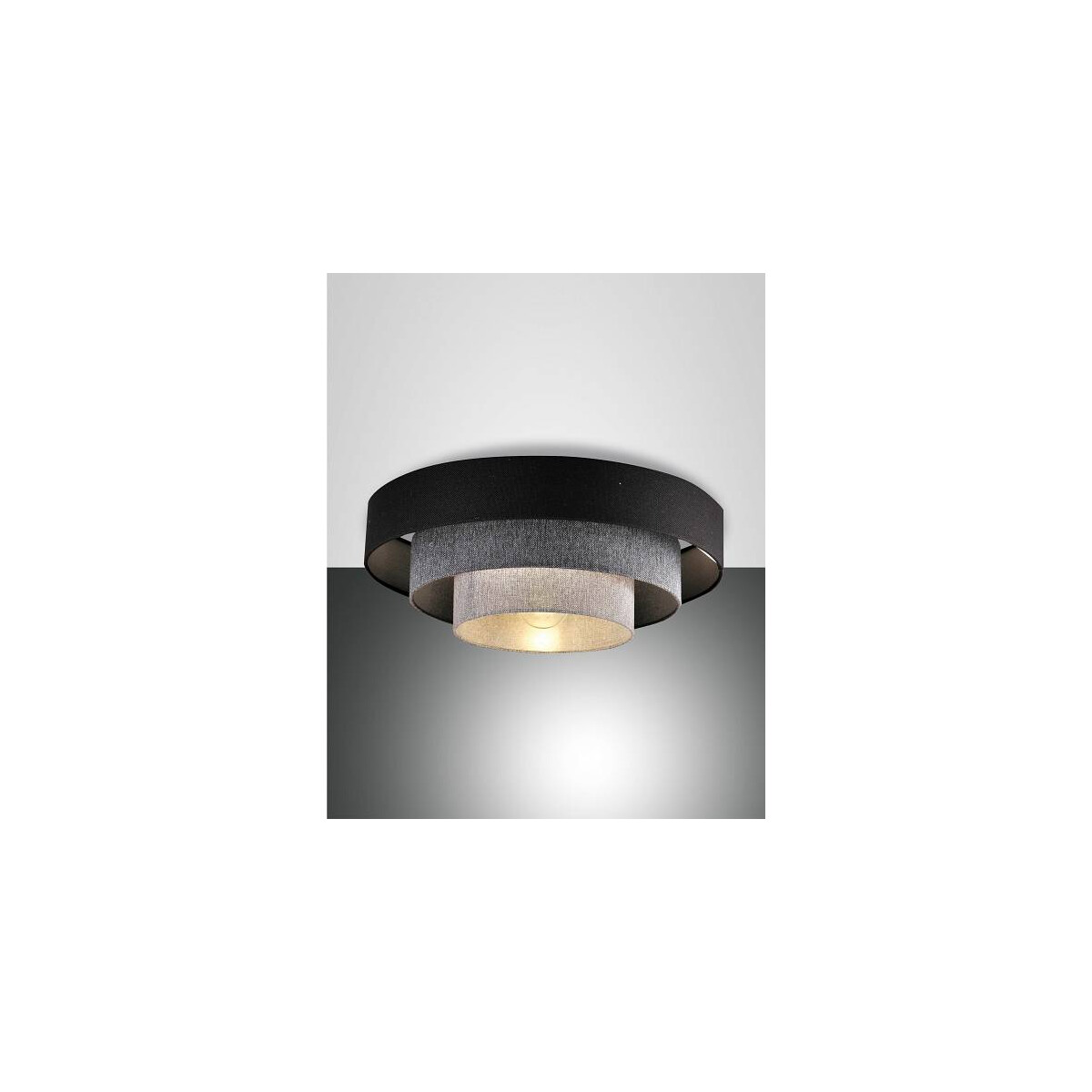 8019282519263 - Fabas Luce Lighting - Fabas Luce Deckenleuchte Brava in Schwarz und Grau E27 [Gebraucht - black