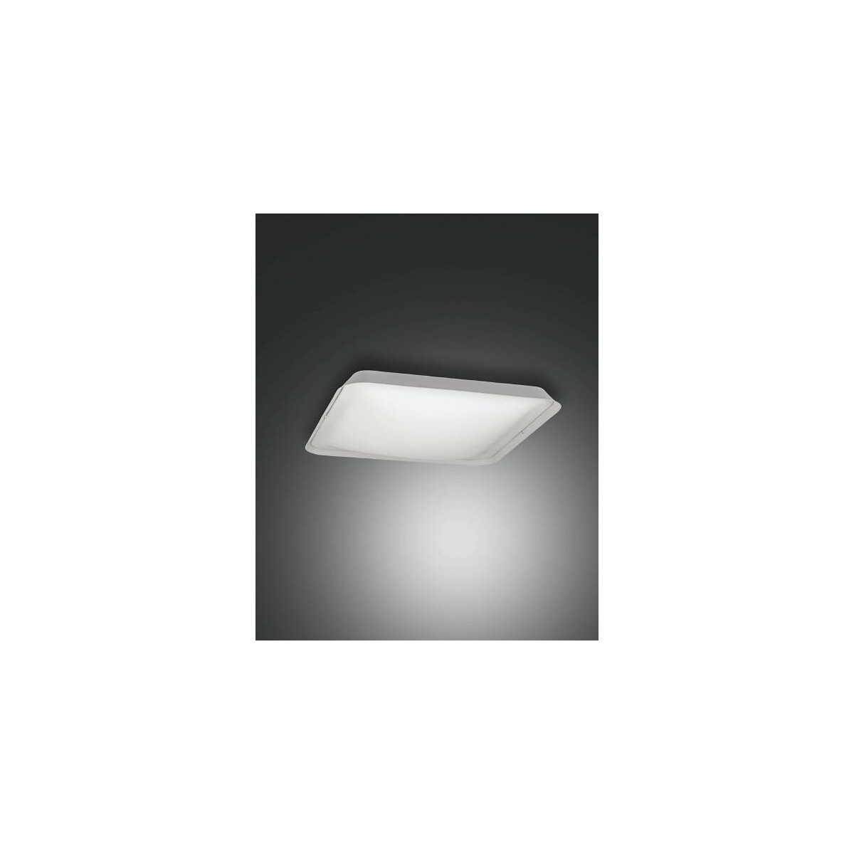 8019282519362 - Hugo Deckenleuchte LED 1x18W Metall und gebogenes Glas weiß