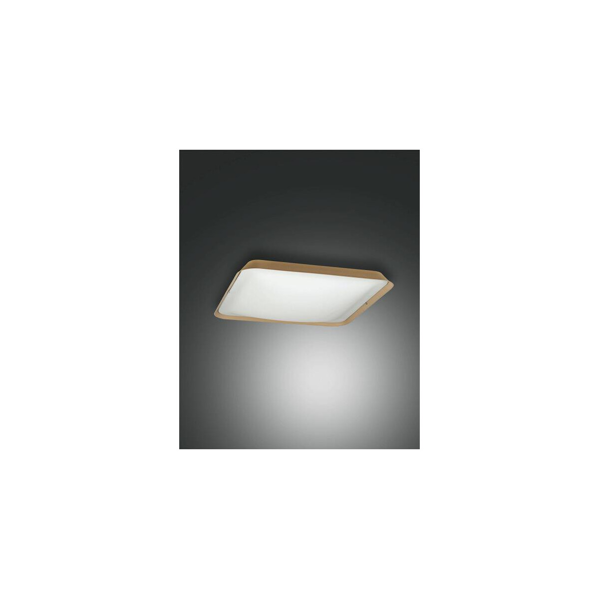 8019282519386 - Hugo Deckenleuchte LED 1x18W Metall und gebogenes Glas sandfarben weiß