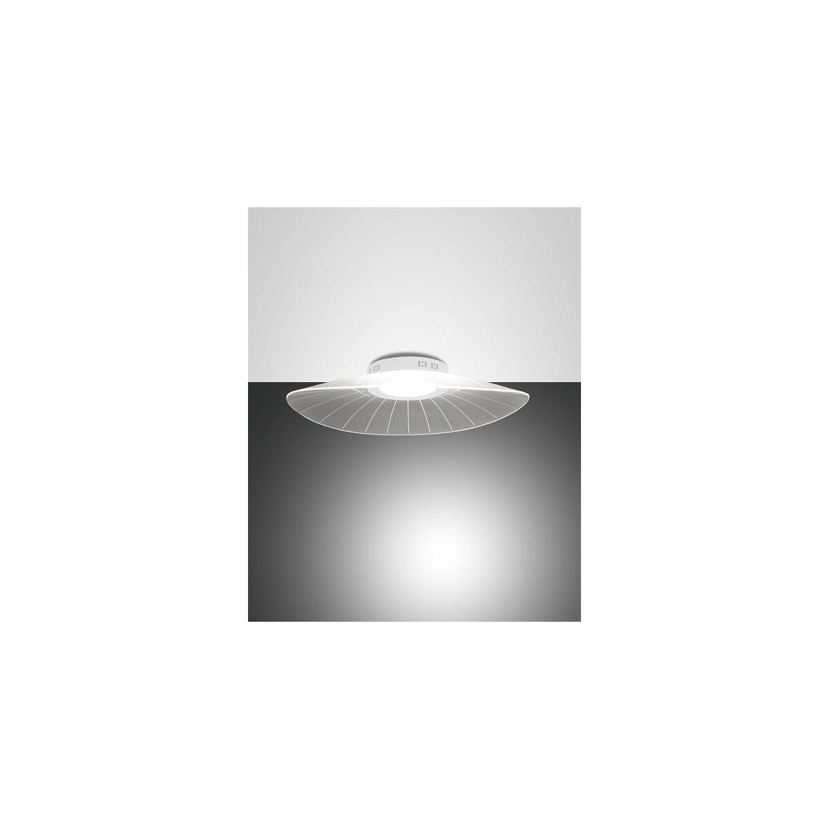 8019282531067 - Fabas Luce Lighting - Fabas Luce Vela Integriertes LED-Halbbündiglicht aus weißem Glas