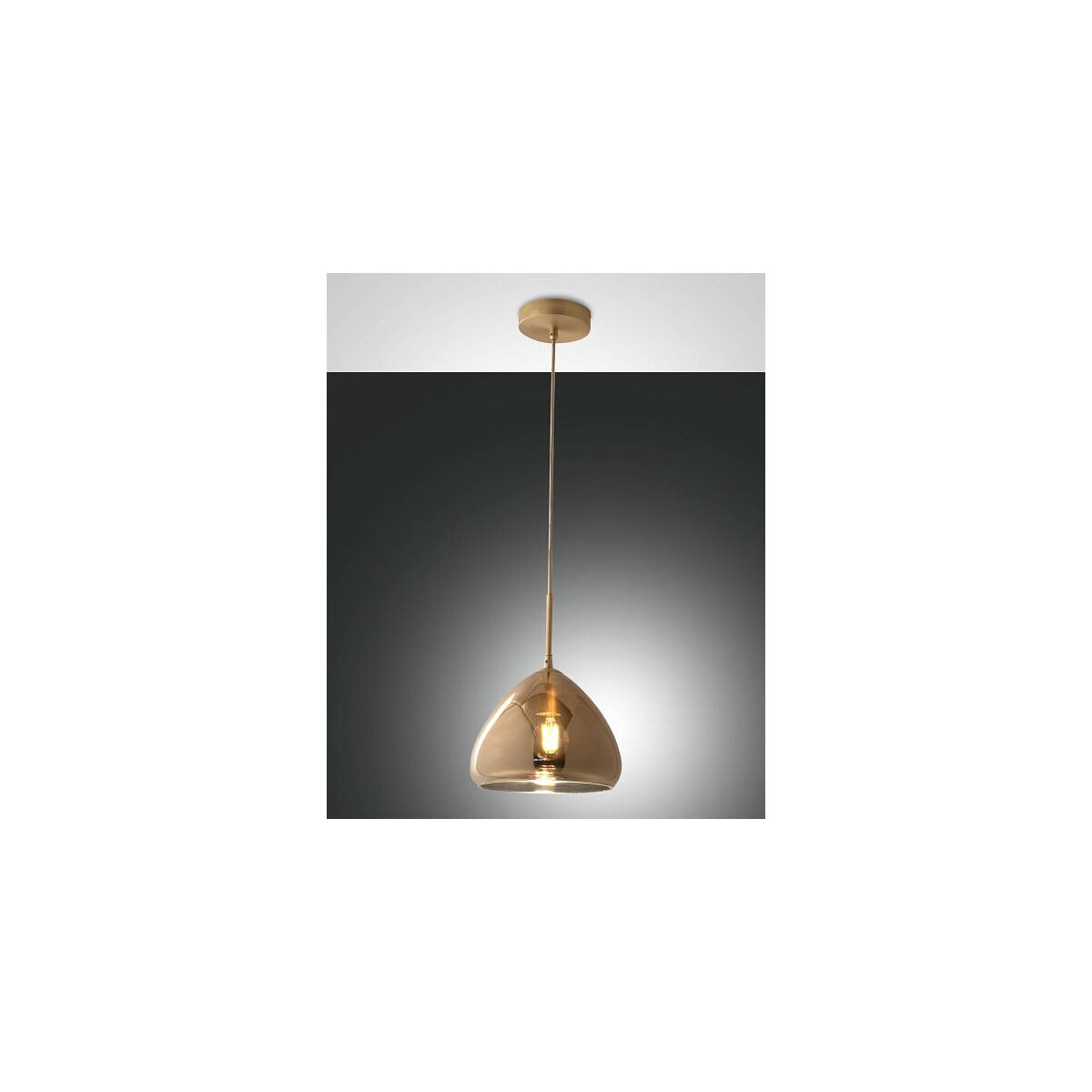 8019282532804 - GLOW Pendelleuchte E27 1x40W Messing amber