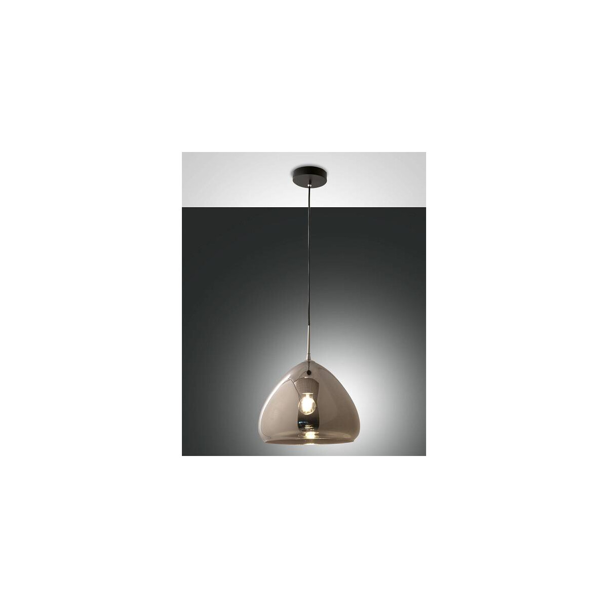 8019282532811 - GLOW Pendelleuchte E27 1x40W schwarz verchromt