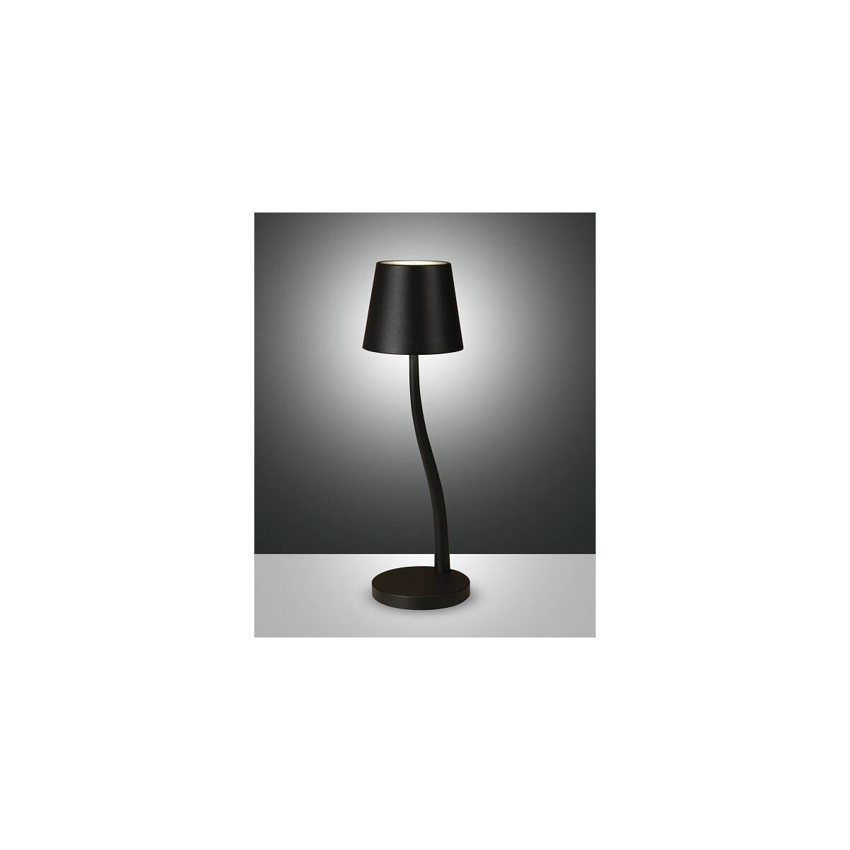 8019282532897 - Led Akku Tischleuchte Judy in Schwarz 3W 345lm IP54 - black - Fabas Luce