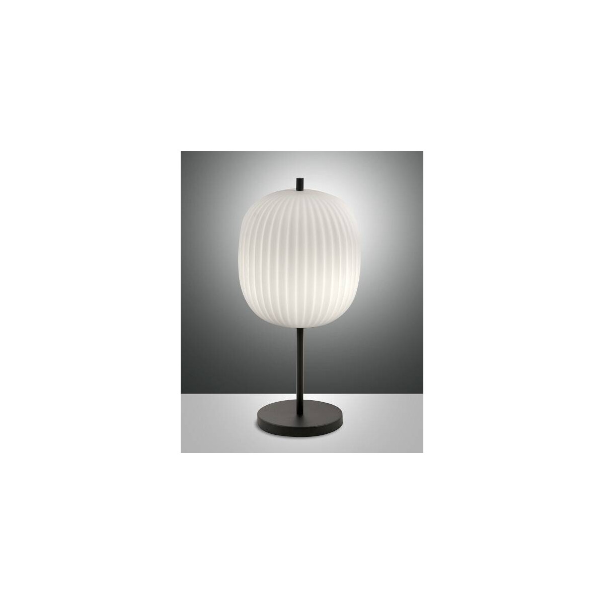 8019282533122 - Fabas Luce Lighting - Fabas Luce Domizia Glas- & Kristalllampe Schwarzes Glas E27