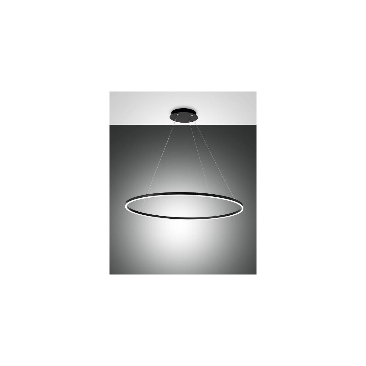 8019282533221 - Fabas Luce Giotto LED-Deckenpendelleuchte mit integrierter Leuchte aus schwarzem Glas