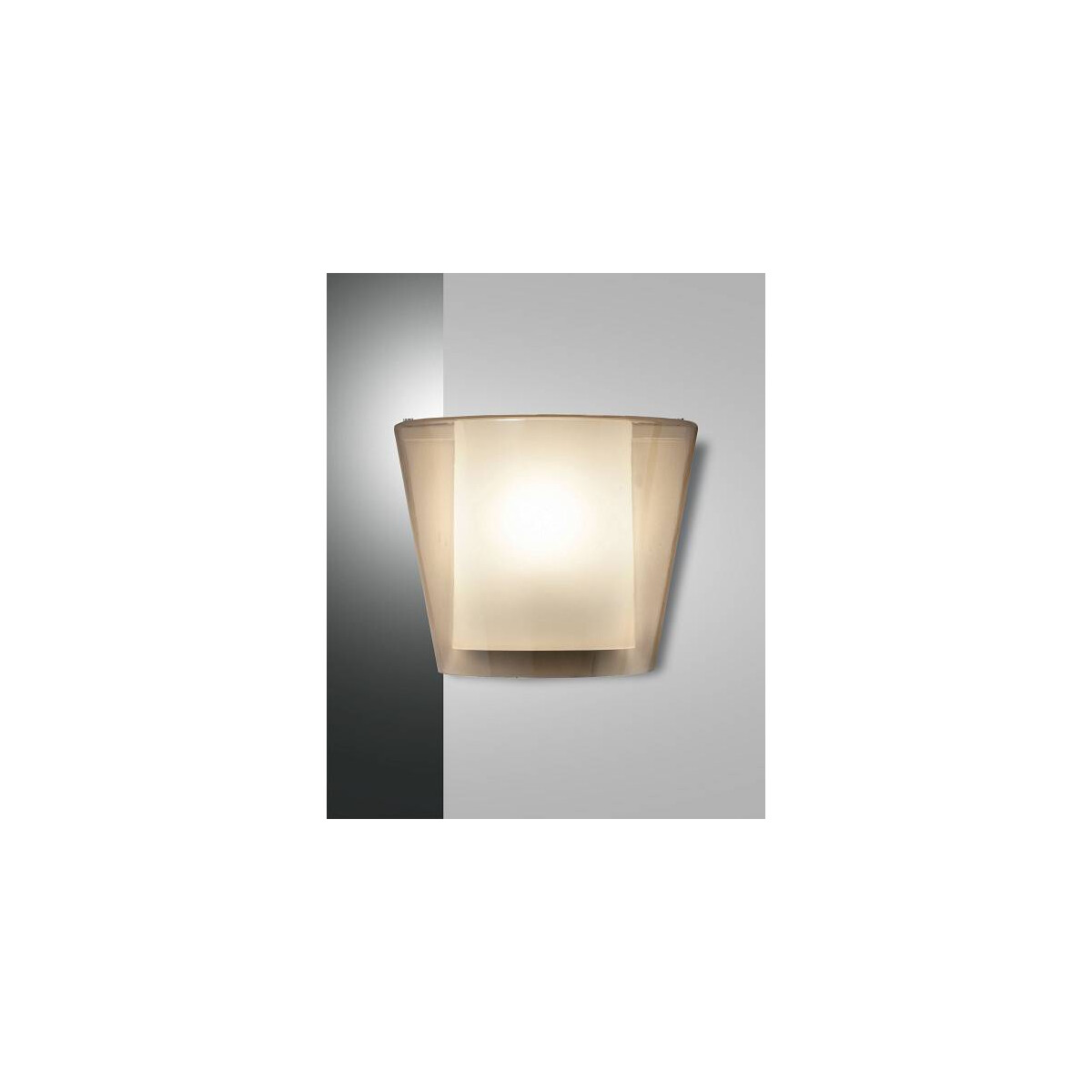 8019282533795 - Fabas Luce Lighting - Fabas Luce Viki Wandfluter Bernsteinglas E27