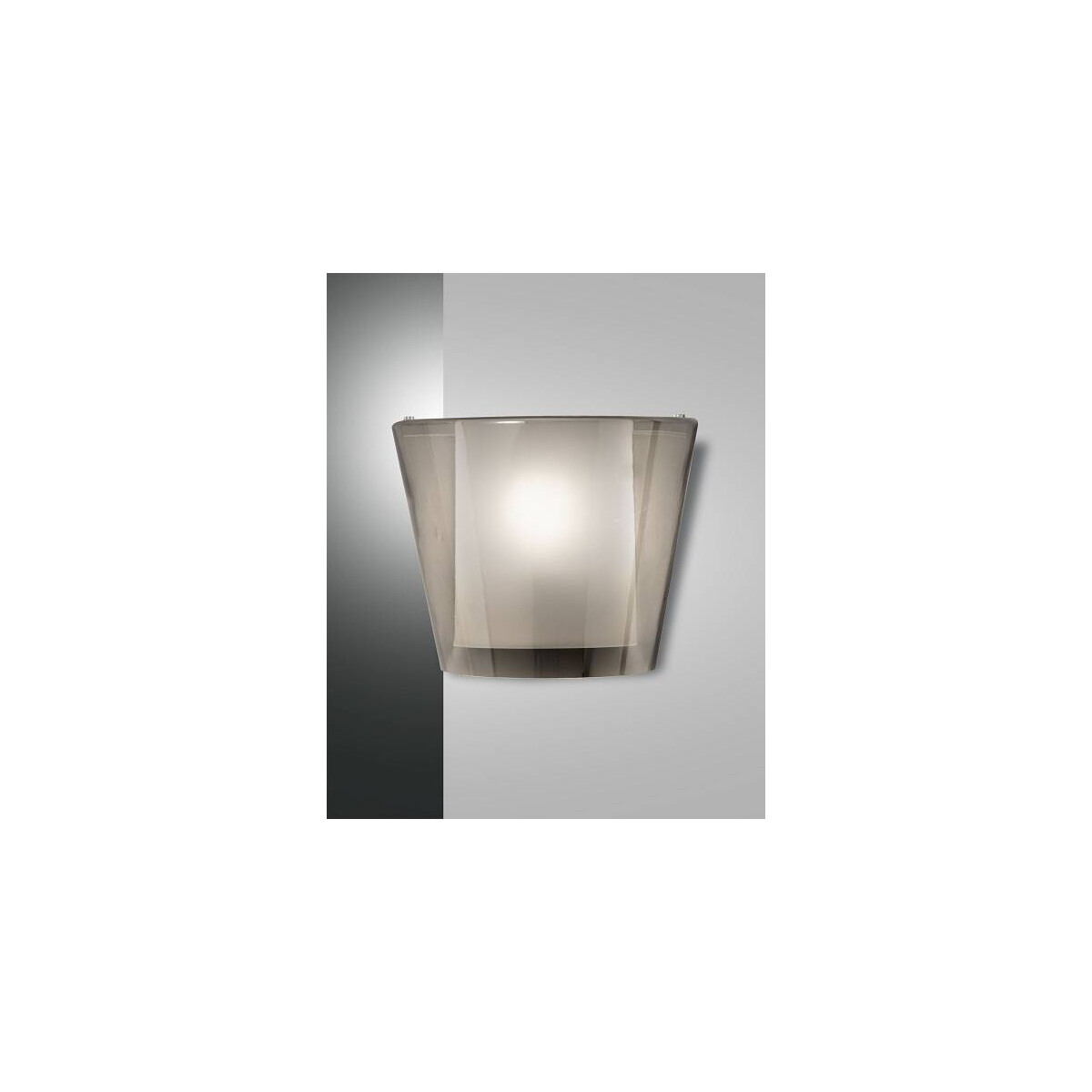 8019282533801 - Fabas Luce Lighting - Fabas Luce Viki Wandfluter transparentes graues Glas E27