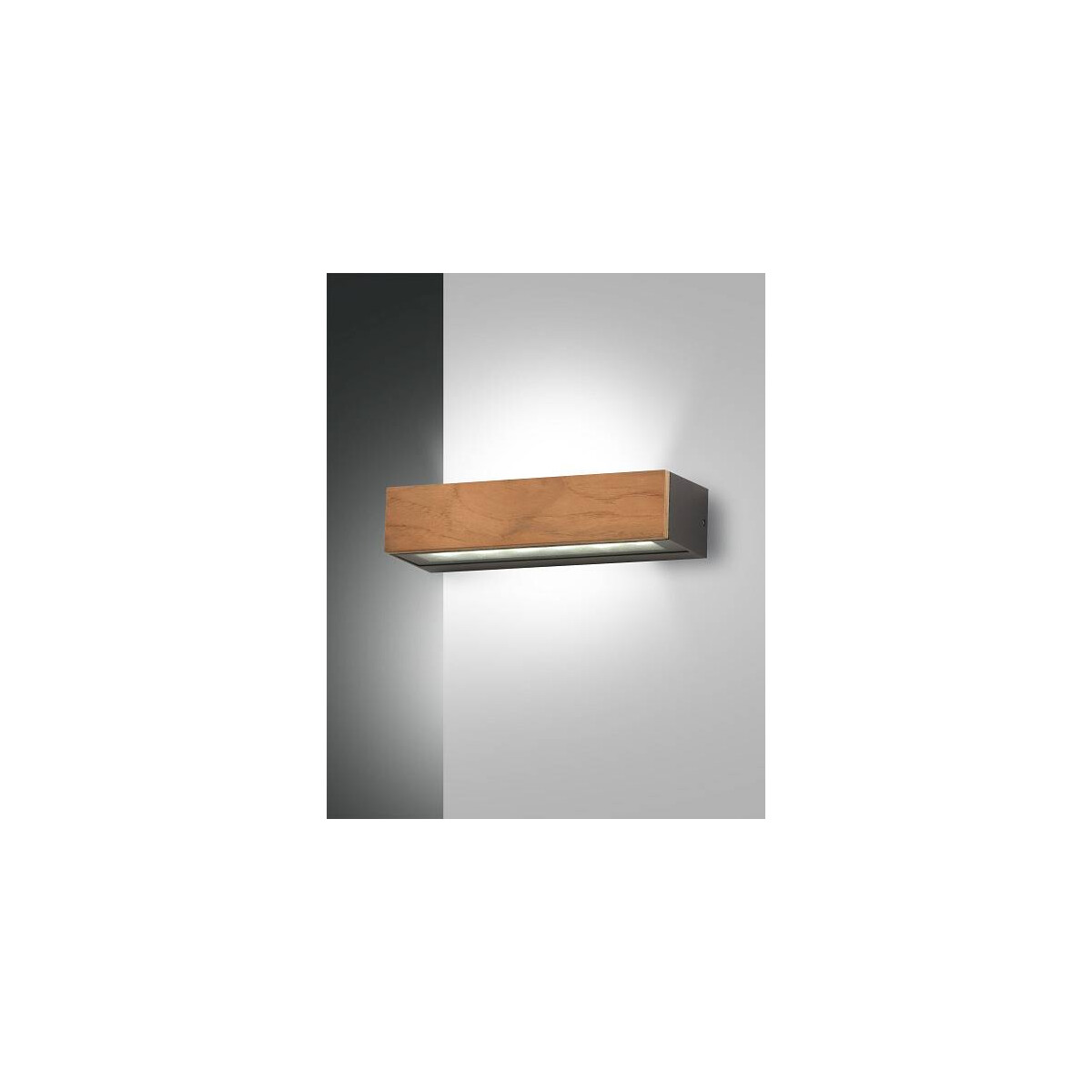 8019282533917 - Fabas Luce Lighting - Fabas Luce Hazel Integrierte led Wandleuchte Teakholz Glas IP65