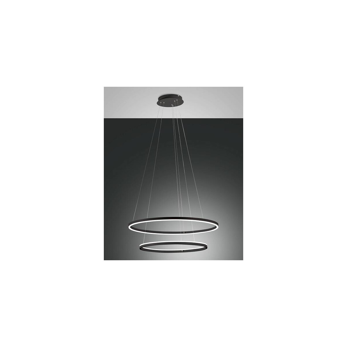 8019282536277 - Fabaslucelighting - Fabas Luce Giotto LED-Deckenpendelleuchte mit integrierter Leuchte aus schwarzem Glas