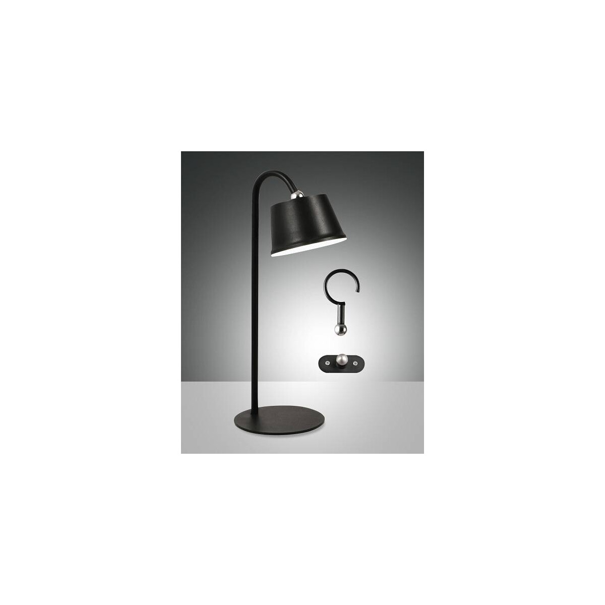 8019282540564 - Armanda Akkuleuchten Set LED 1x3W Metall- und Polycarbonatstruktur Schwarz