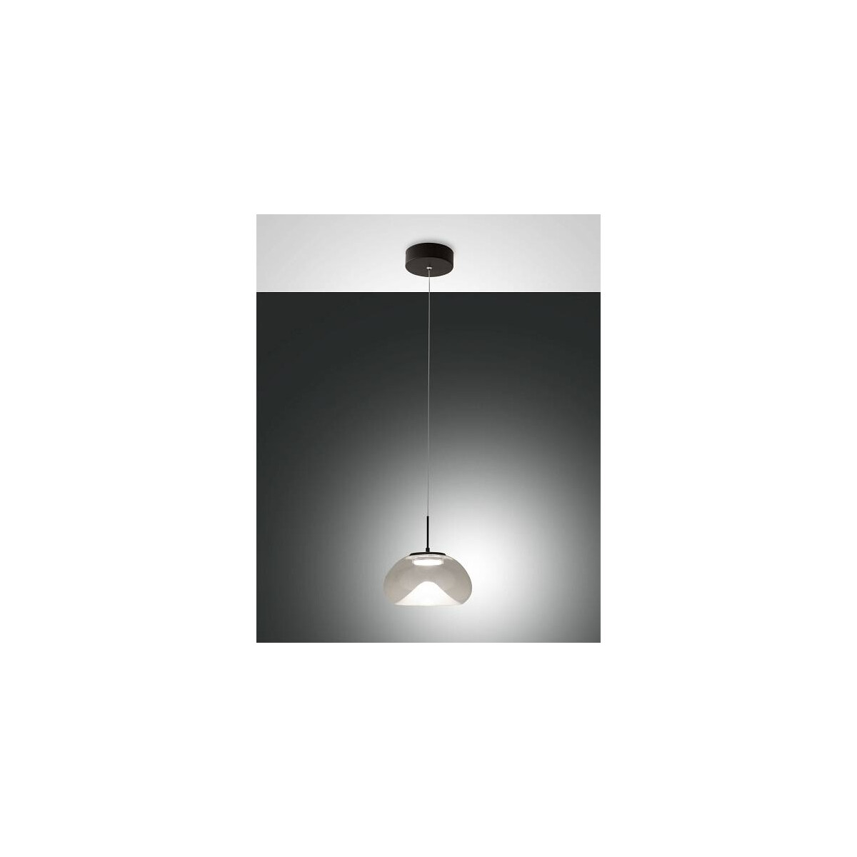 8019282546023 - LED-Hängeleuchte Brena transparent 1-flammig dimmbar CCT