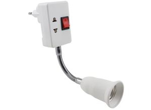 8020052844294 - E27-Fassung mit Schalter 360 Grad verstellbar E27-Lampenadapter Wandsteckdose Lampenfassung E27-Fassung ohne Glühbirne für Büro Schlafzimmer