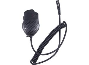 8020052846458 - Aougo - Micrófono Dual ptt Original Handmikrofon-Lautsprecher für UV-82 UV-82L UV-8D UV-89 UV-82HX UV-82HP GT-5TP Walkie Talkie Tragbares Radio UV-82M