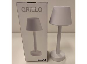 8020588359880 - Wiederaufladbare led-tischleuchte grillo 3w 3000k weiß - 97901 02 - Sovil