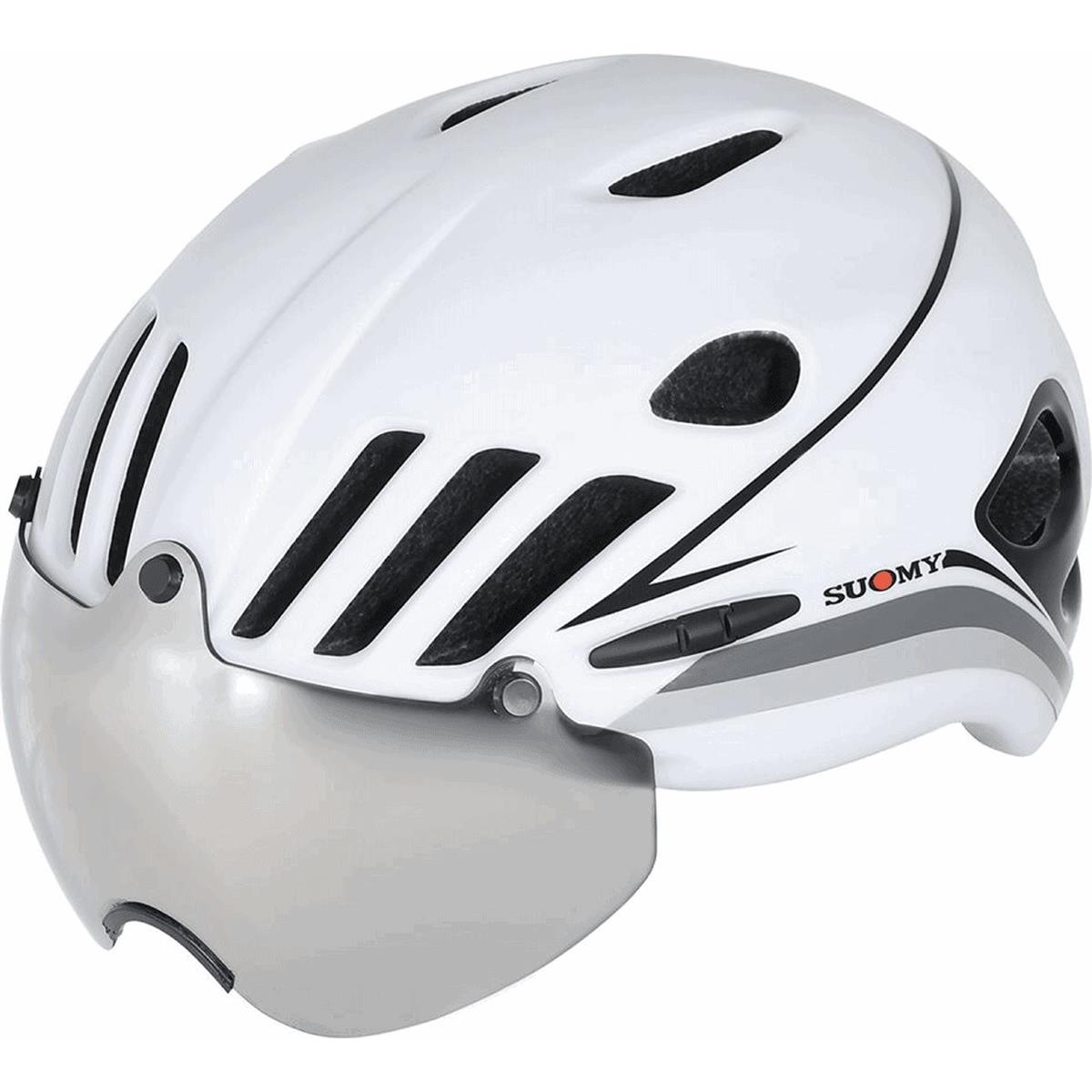 8020838310135 - SUOMY VISION Helm Weiß Schwarz - Größe M (54 58 cm) 230g leicht und sicher