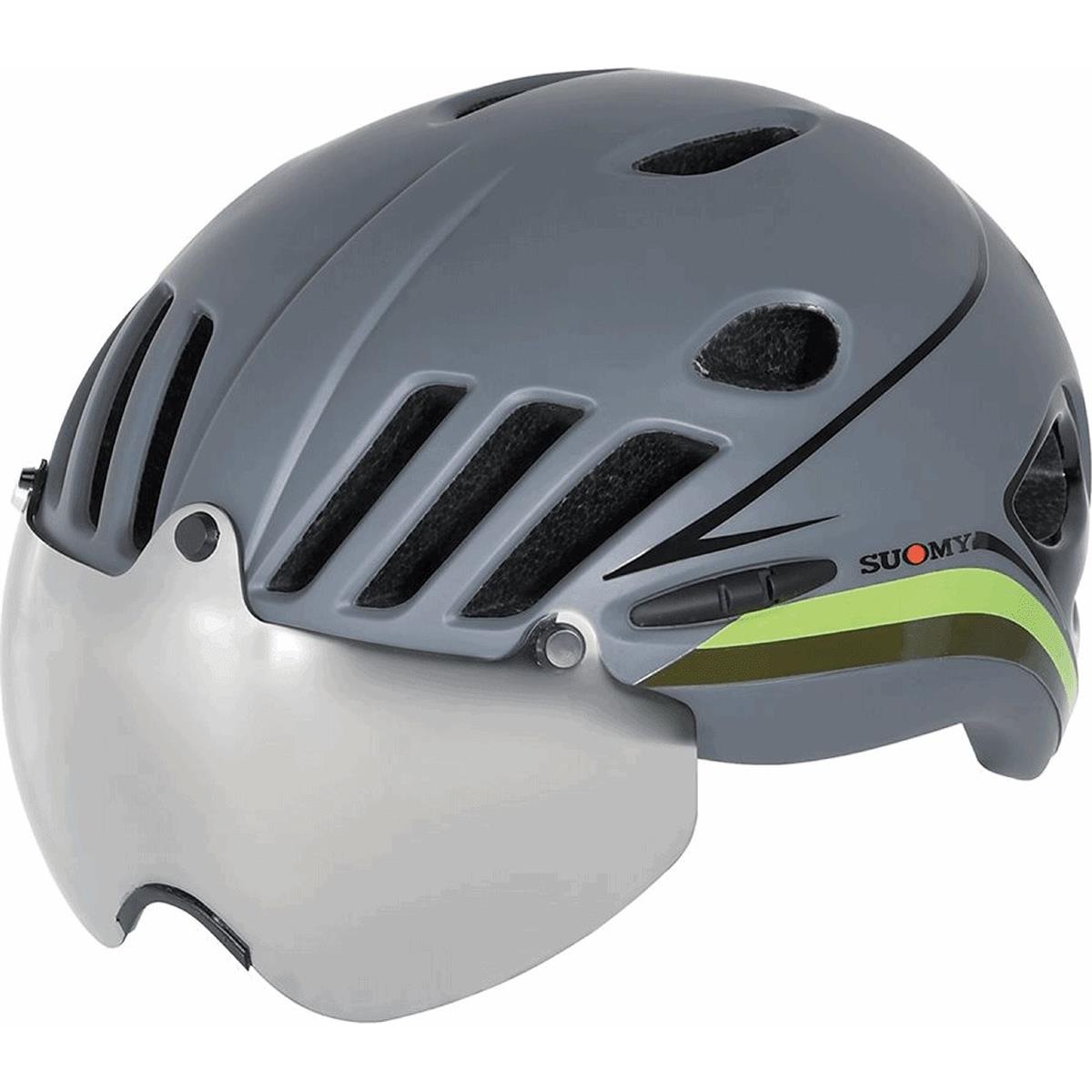 8020838310258 - VISION SUOMY Helm Grau Schwarz Größe M (54 58cm) - Gewicht 230g