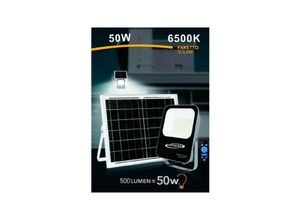 8021000002575 - Trade Shop Traesio - solar led strahler 50WATT fernbedienung IP65 kaltweisses licht 6500K FSO-50W